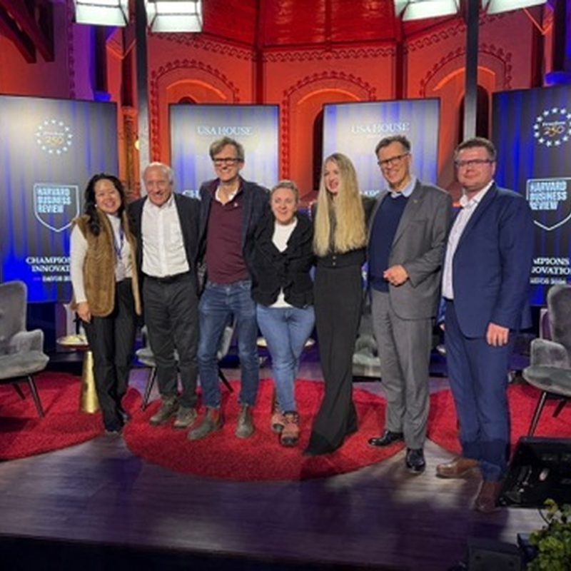 Katie on stage at USA House